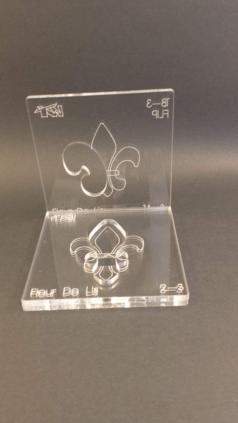 M'lis Fleur DE LIS Symbol 3" - Acrylic Router Inlay Templates for Precise Wood Inlay Designs by Tarter Woodworking (MLIS) Multiple Layer Inlay System, Guaranteed to Work with Router Inlay kit, Made in USA - Image 2